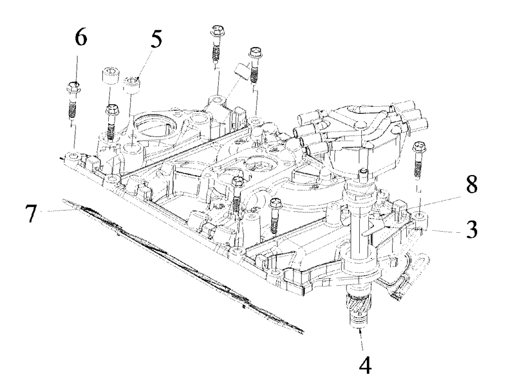 Engine Service Parts - Intake Manifold And Distributor Diagram and Parts List for 076138-00  Briggs and Stratton Generator